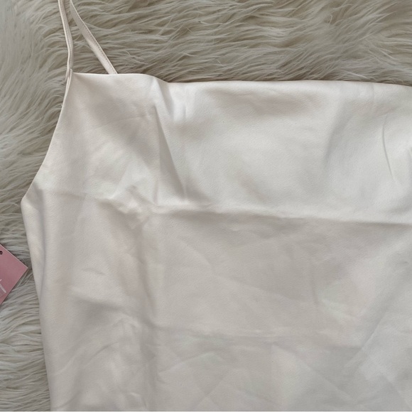 Birdy Grey Champagne Satin Sleeveless Cowl Neck Lisa Midi Bridesmaid Dress - Picture 5 of 12